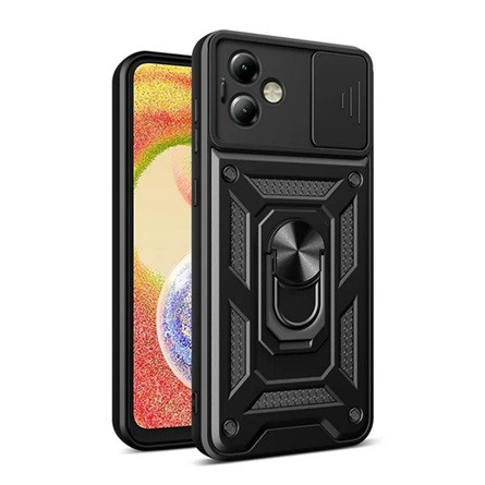 Gigapack Motorola Moto G14 Gigapack Defender szilikon telefonvédő ütésállóság, kameravédő, FEKETE