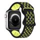 Gigapack Apple Watch Series 10 42mm Gigapack Pótszíj egyedi méret, légáteresztő, FEKETE/SÁRGA