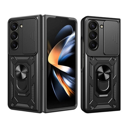Gigapack Samsung Z Fold5 5G Gigapack Defender szilikon telefonvédő ütésállóság, kameravédő, FEKETE