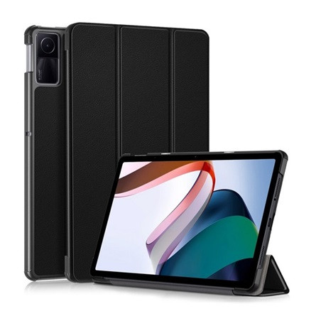 Gigapack Redmi Pad SE 11 Gigapack Tok álló, bőr hatású aktív FLIP, asztali tartó, FEKETE