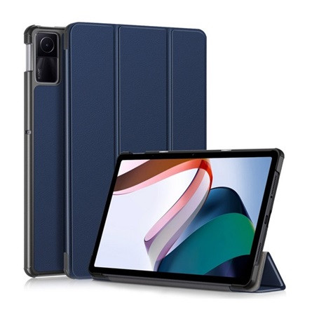 Gigapack Redmi Pad SE 11 Gigapack Tok álló, bőr hatású aktív FLIP, asztali tartó, SÖTÉTKÉK