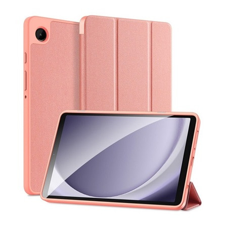 Dux Ducis Samsung Tab A9 LTE DUX DUCIS DOMO tok álló, bőr hatású aktív, textil minta, RÓZSASZÍN