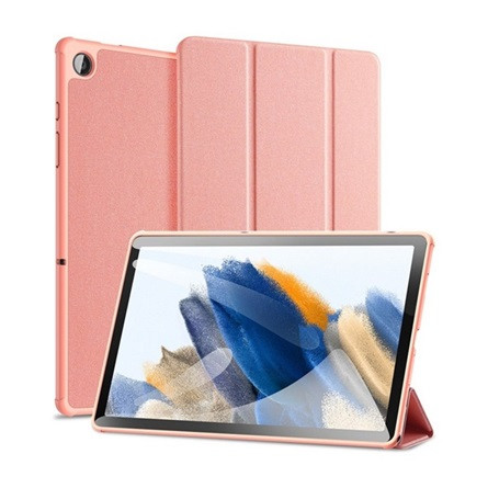 Dux Ducis Samsung Tab A9 Plus 5G DUX DUCIS DOMO tok álló, bőr hatású aktív, textil minta, RÓZSASZÍN