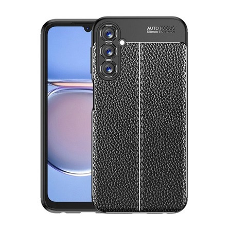 Gigapack Samsung A05s 4G Gigapack Szilikon telefonvédő ütésállóság, varrás minta, FEKETE