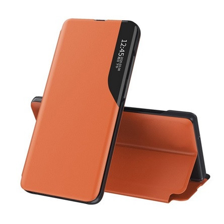 Gigapack Samsung A05 4G Gigapack Tok álló, ECO bőr hatású aktív FLIP, ablakos, NARANCS