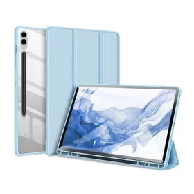   Dux Ducis Samsung Tab S9 FE Plus WIFI DUX DUCIS TOBY tok álló, bőr hatású aktív FLIP, ceruza tartó, VILÁGOSKÉK