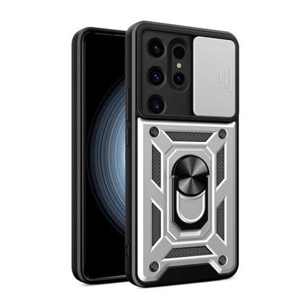 Gigapack Samsung S24 Ultra 5G GIGAPACK Defender szilikon telefonvédő ütésállóság, kameravédő, EZÜST