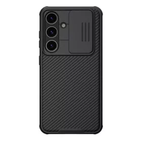   Nillkin Samsung S24 Plus 5G NILLKIN CAMSHIELD PRO szilikon telefonvédő ütésállóság, csíkos, FEKETE