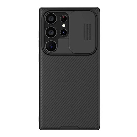 Nillkin Samsung S24 Ultra 5G NILLKIN CAMSHIELD PRO szilikon telefonvédő ütésállóság, csíkos, FEKETE