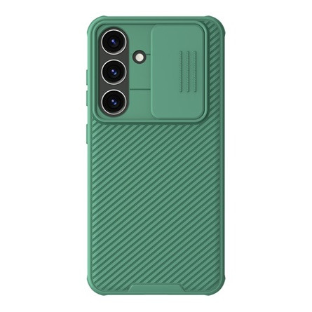 Nillkin Samsung S24 5G NILLKIN CAMSHIELD PRO szilikon telefonvédő ütésállóság, csíkos, SÖTÉTZÖLD