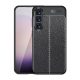 Gigapack Samsung S24 Plus 5G Gigapack Szilikon telefonvédő ütésállóság, varrás minta, FEKETE