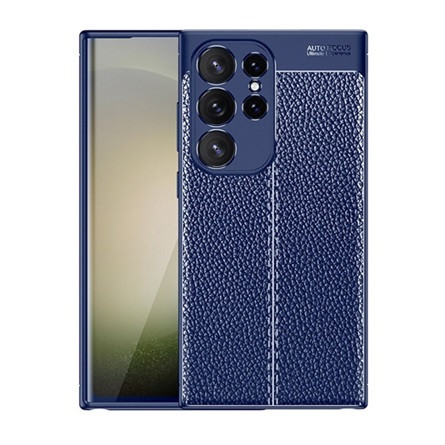 Gigapack Samsung S24 Ultra 5G Gigapack Szilikon telefonvédő ütésállóság, varrás minta, SÖTÉTKÉK