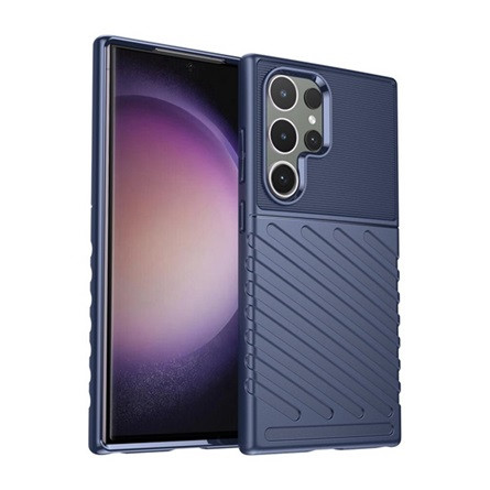 Gigapack Samsung S24 Ultra 5G Gigapack Szilikon telefonvédő ütésállóság, dombor minta, SÖTÉTKÉK