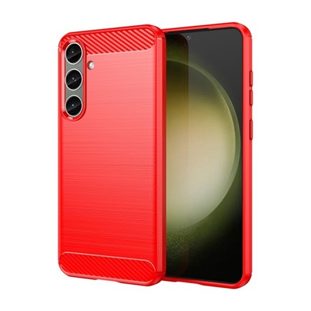Gigapack Samsung S24 Plus 5G Gigapack Szilikon telefonvédő ütésállóság, karbon minta, PIROS