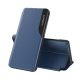 Gigapack Samsung S24 Ultra 5G Gigapack Tok álló, ECO bőr hatású aktív FLIP, ablakos, SÖTÉTKÉK