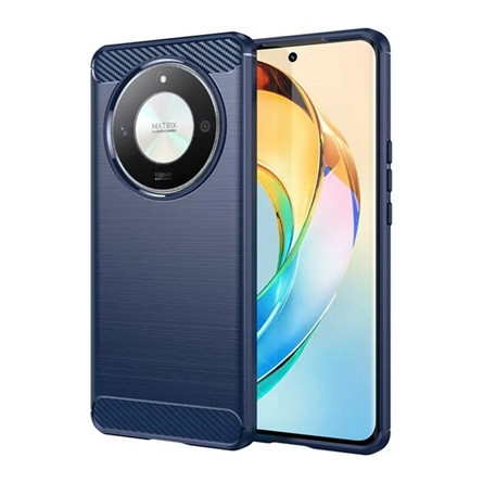 Gigapack Honor Magic6 Lite 5G Gigapack Szilikon telefonvédő ütésállóság, karbon minta, SÖTÉTKÉK