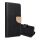 Gigapack Samsung S24 Ultra 5G Gigapack Tok álló, bőr hatású FLIP, textil hatás, FEKETE/ARANY