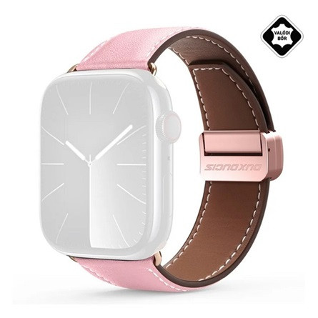 Dux Ducis Apple Watch Series 10 46mm DUX DUCIS YA pótszíj egyedi méret, mágneses, RÓZSASZÍN