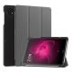 Gigapack T Tablet 5G ( 2023 ) Gigapack Tok álló, bőr hatású aktív FLIP, asztali tartó, SÖTÉTSZÜRKE