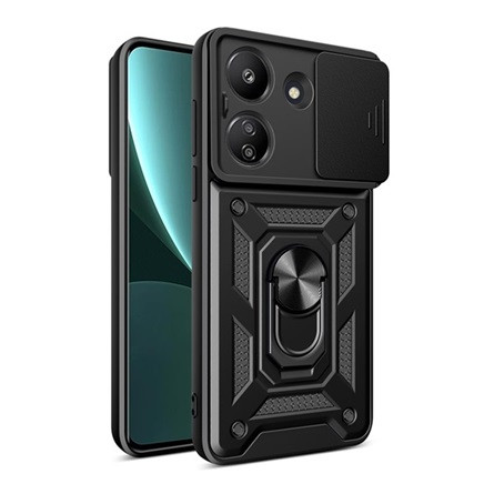 Gigapack Xiaomi Poco C65 4G Gigapack Defender szilikon telefonvédő ütésállóság, kameravédő, FEKETE