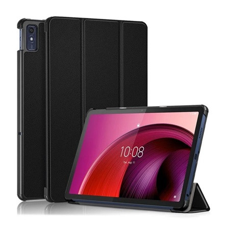 Gigapack Lenovo Tab M10 5G Gigapack Tok álló, bőr hatású aktív FLIP, asztali tartó, FEKETE