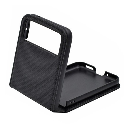 Gigapack Motorola Razr 40 5G Gigapack Tok álló, bőr hatású FLIP, rombusz, FEKETE
