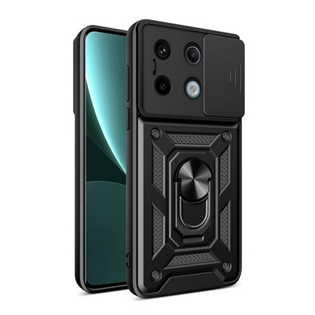 Gigapack Xiaomi Poco X6 5G Gigapack Defender szilikon telefonvédő ütésállóság, kameravédő, FEKETE