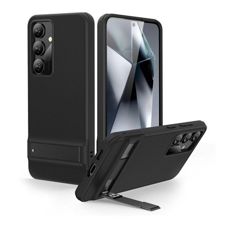 Esr Samsung S24 Plus ESR AIR SHIELD BOOST szilikon telefonvédő ütésállóság, kitámasztó, FEKETE
