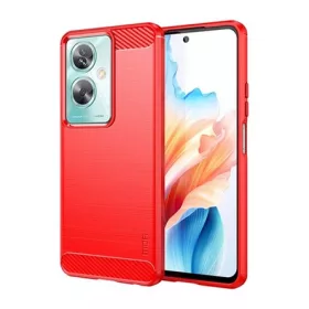   Mofi Oppo A79 5G MOFI szilikon telefonvédő ütésállóság, karbon minta, PIROS