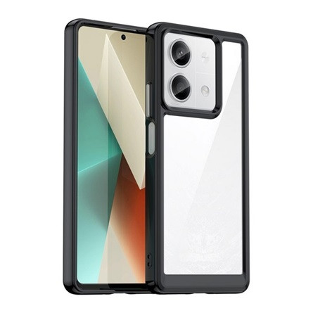 Gigapack Redmi Note 13 5G GIGAPACK Szilikon telefonvédő ütésállóság, átlátszó hátlap, FEKETE