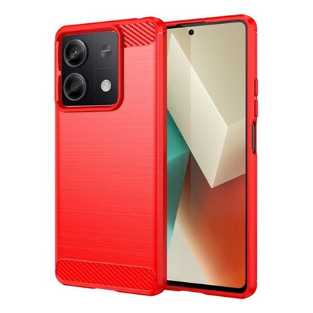Gigapack Redmi Note 13 5G Gigapack Szilikon telefonvédő ütésállóság, karbon minta, PIROS