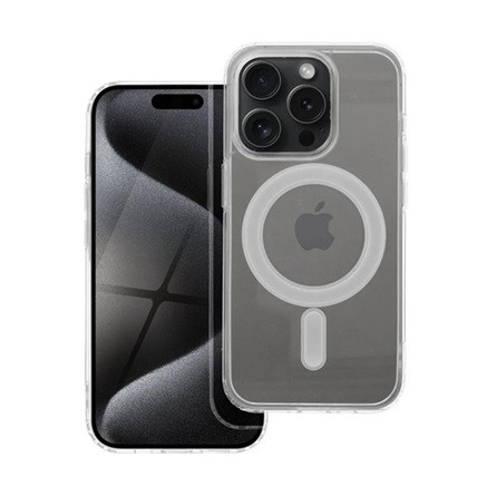 Gigapack iPhone 15 Pro GIGAPACK Szilikon telefonvédő ütésállóság, MagSafe, ÁTLÁTSZÓ