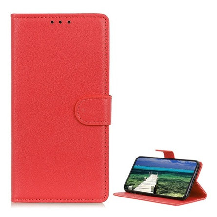 Gigapack Xiaomi Poco X6 5G Gigapack Tok álló, bőr hatású FLIP, prémium, PIROS