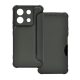 Gigapack Xiaomi Poco X6 5G Gigapack Tok álló, bőr hatású FLIP, karbon minta, SÖTÉTZÖLD