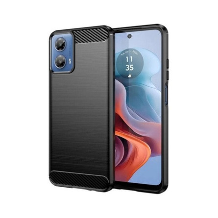 Gigapack Motorola Moto G34 5G Gigapack Szilikon telefonvédő ütésállóság, karbon minta, FEKETE