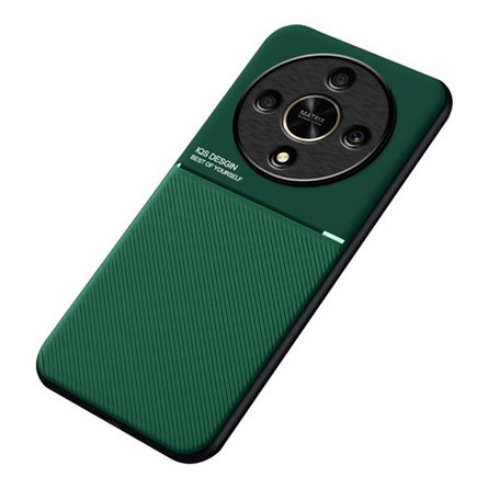 Gigapack Honor Magic6 Lite 5G Gigapack Szilikon telefonvédő ütésállóság, csíkos, SÖTÉTZÖLD