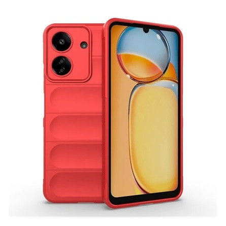 Gigapack Xiaomi Poco C65 4G GIGAPACK Szilikon telefonvédő ütésállóság, 3D, PIROS
