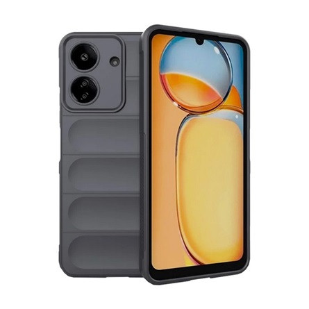 Gigapack Xiaomi Poco C65 4G Gigapack Szilikon telefonvédő ütésállóság, 3D, SÖTÉTSZÜRKE