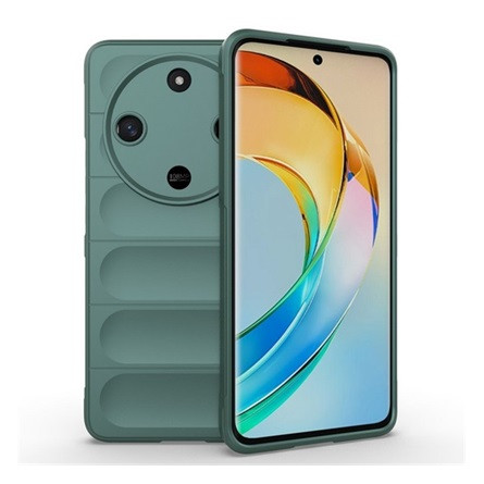 Gigapack Honor Magic6 Lite 5G Gigapack Szilikon telefonvédő ütésállóság, 3D, SÖTÉTZÖLD