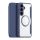 Dux Ducis Samsung S24 5G DUX DUCIS SKIN X PRO tok álló, bőr hatású FLIP, MagSafe, SÖTÉTKÉK