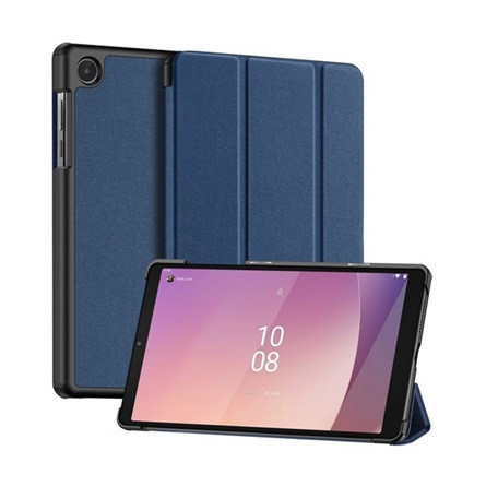Dux Ducis Lenovo Tab M8 Gen4 DUX DUCIS DOMO tok álló, bőr hatású aktív FLIP, textil minta, SÖTÉTKÉK