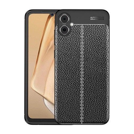 Gigapack Samsung A05 4G Gigapack Szilikon telefonvédő ütésállóság, varrás minta, FEKETE