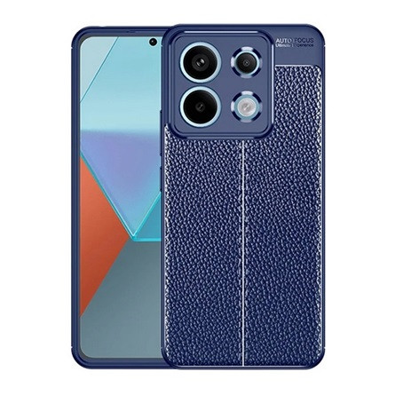 Gigapack Xiaomi Poco X6 5G Gigapack Szilikon telefonvédő ütésállóság, varrás minta, SÖTÉTKÉK