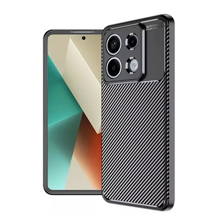 Gigapack Xiaomi Poco X6 5G Gigapack Szilikon telefonvédő ütésállóság, karbon minta, FEKETE