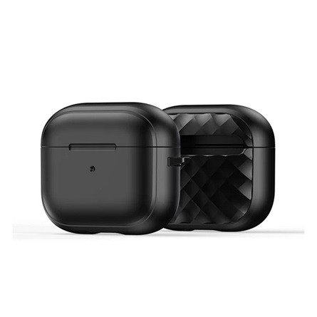 DUX DUCIS PECC szilikon tok ütésállóság, rombusz, FEKETE Apple AirPods 3