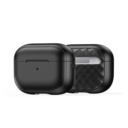 DUX DUCIS PECC szilikon tok ütésállóság, rombusz, FEKETE Apple AirPods Pro 2