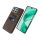 Gigapack Honor X8b 4G Gigapack Műanyag telefonvédő ütésállóság, textil hatás, BARNA