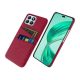 Gigapack Honor X8b 4G Gigapack Műanyag telefonvédő ütésállóság, textil hatás, PIROS