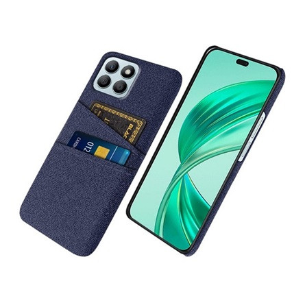Gigapack Honor X8b 4G Gigapack Műanyag telefonvédő ütésállóság, textil hatás, SÖTÉTKÉK