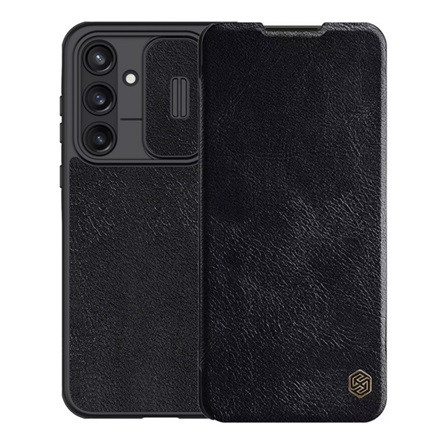 Nillkin Samsung A55 5G NILLKIN QIN PRO tok álló, bőr hatású FLIP, kameravédő, FEKETE